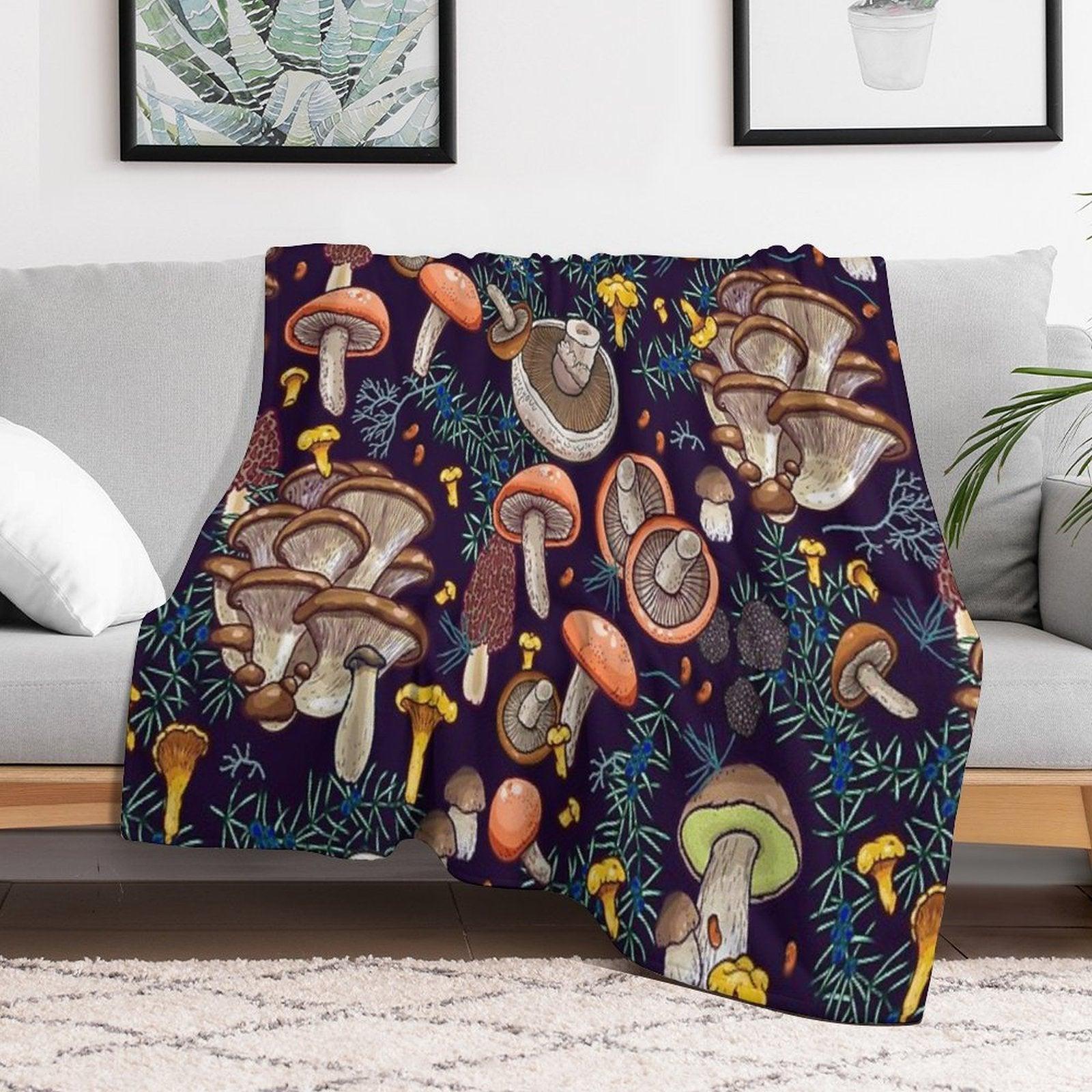 Dark Dream Forest Throw Blanket