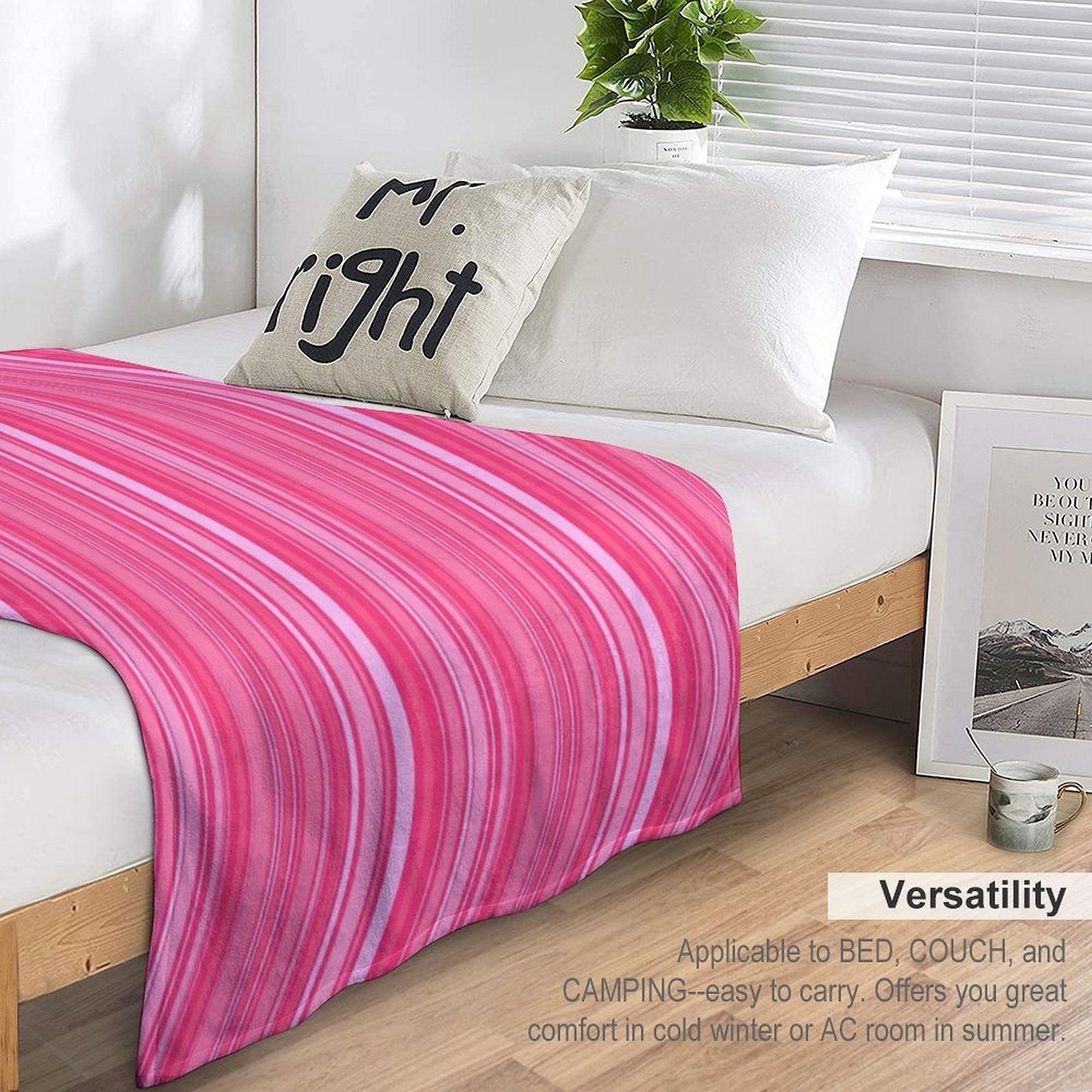 Vibrant Pink Flow Throw Blanket