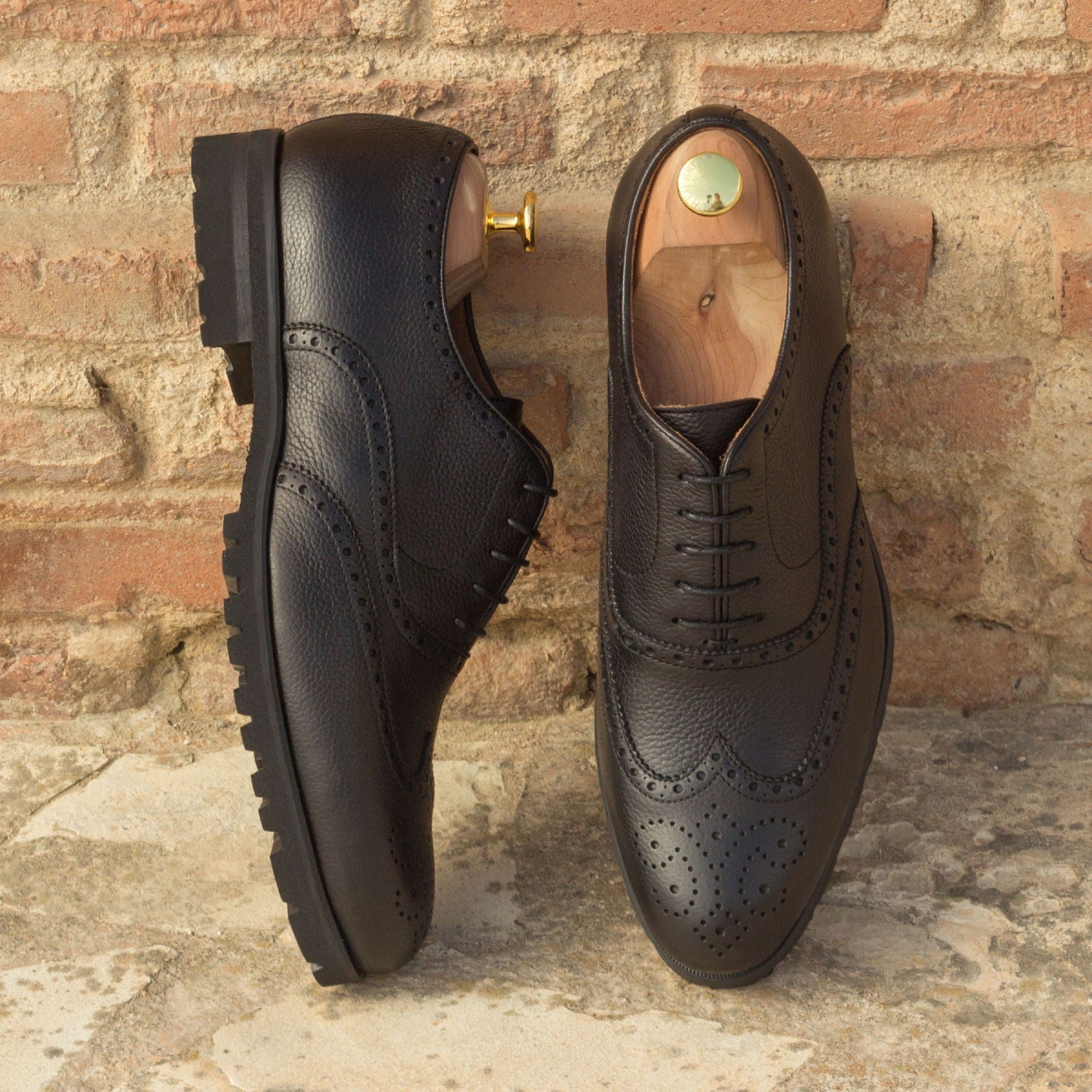 Rosano - leather brogue oxford  shoes