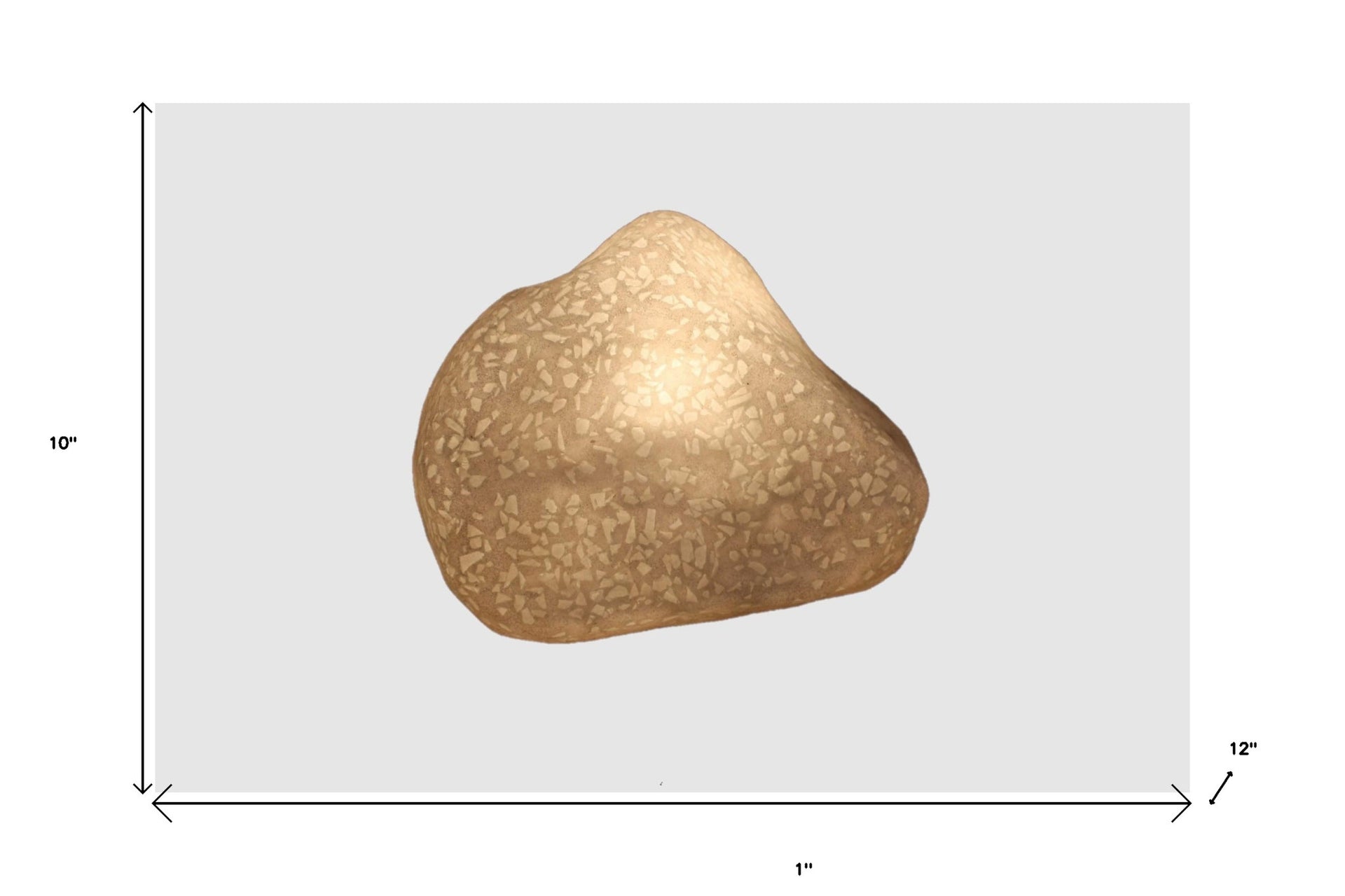 1 X 12 X 10 Sandstone Glass Pieces Polished Stone With Outdoor Light