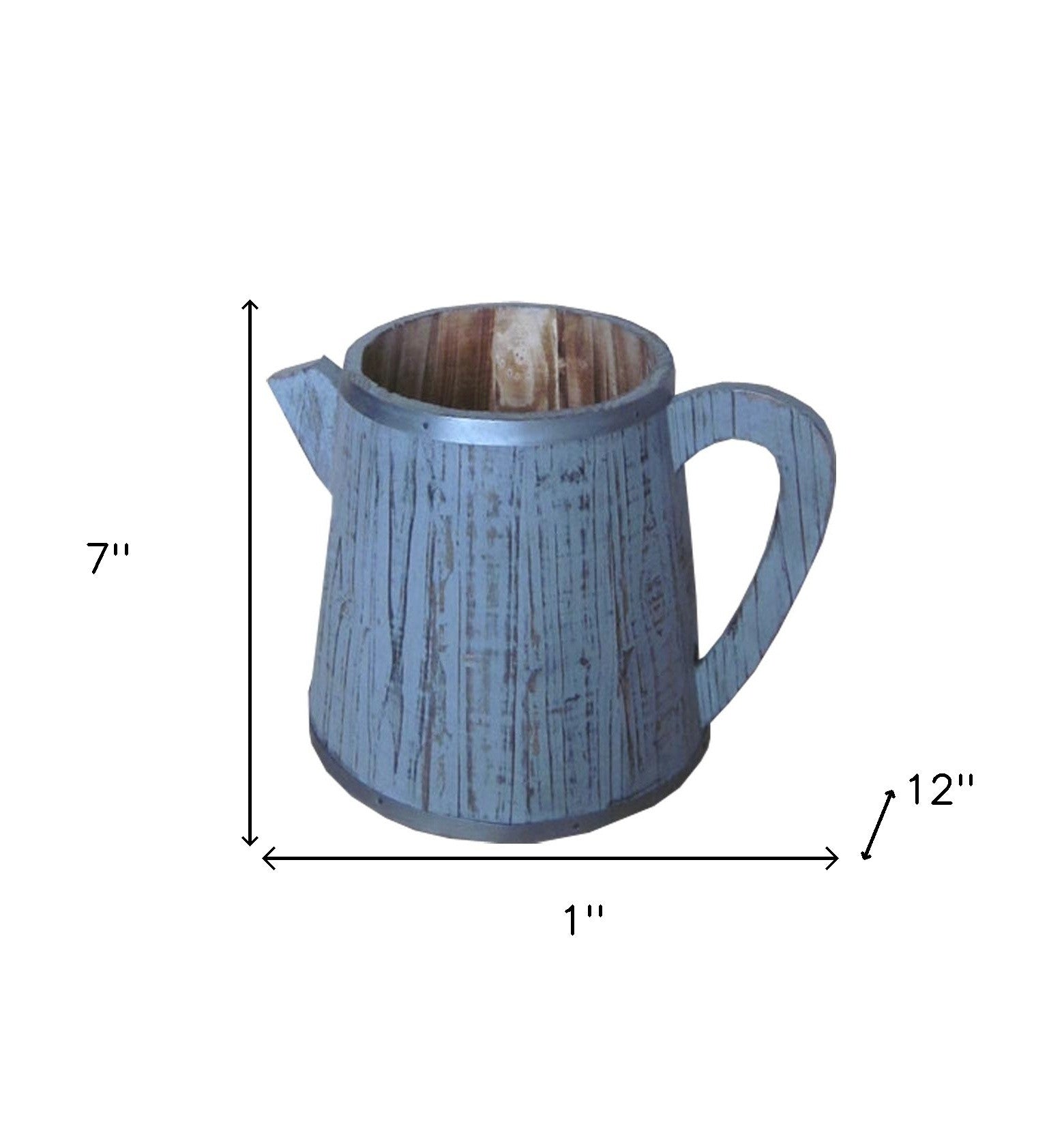 1 X 12 X 7 Brown Wood  Garden Pot