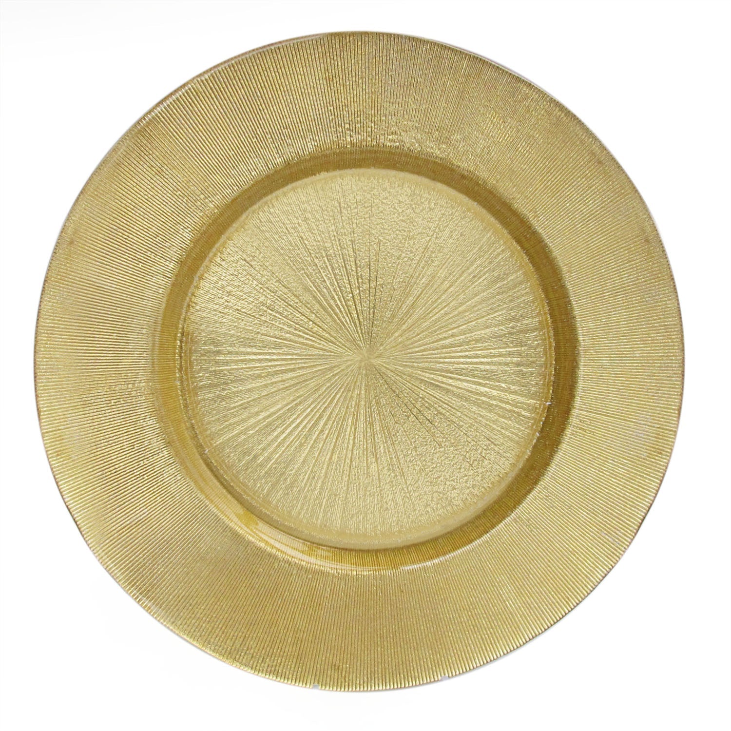 Light Gold Antique Glass Charger Plate 13