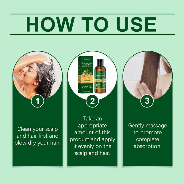 Ginger Hair Care Essential Oil Mild Ingredients Herbal Ginger Nourishes Hair Soft Beautiful Essential Oil