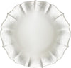 Contessa Silver Glitter Rim with Pearl White Glass Charger Plate 13