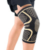 Sports knee pads moisture wicking deodorizing copper ion knee pads basketball hiking running copper fiber knee pads - S / Black Gold