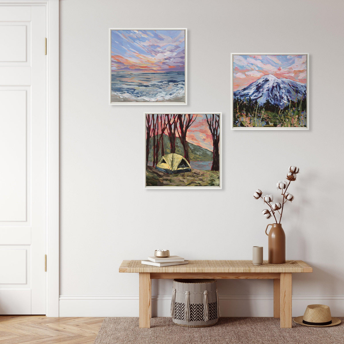 Sylvie Mount Rainier Framed Canvas by Emily Kenney