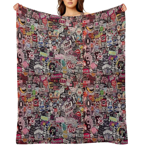 R PLACE MODIFIED 90S Travel-friendly Throw Blanket