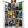 Horror Movie Classics - Cult Films - Vintage VHS Collection Travel-friendly Throw Blanket