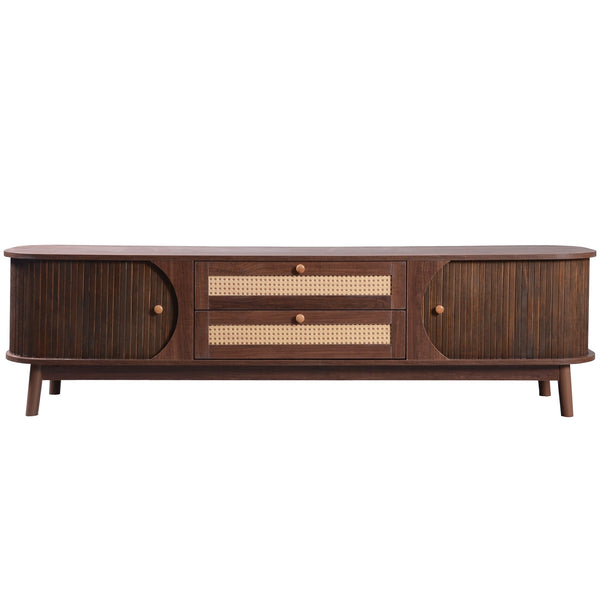 Modern Farmhouse Rattan TV Stand BLAKHOM