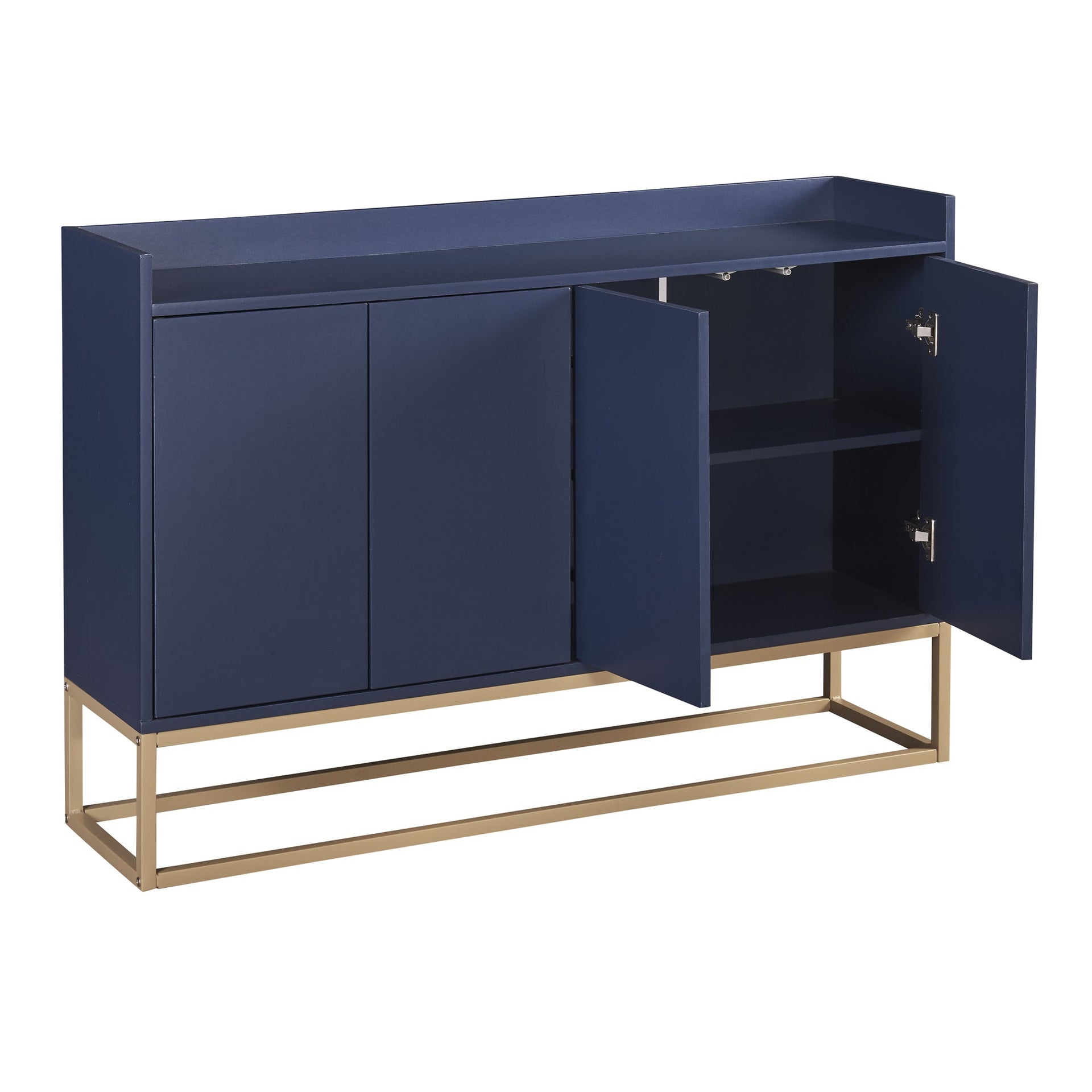 TREXM Modern Sideboard Elegant Buffet Cabinet with Large Storage Space for Dining Room, Entryway (Navy) V.I.P Digital Presence