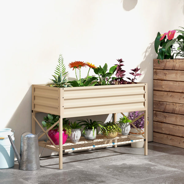 Outsunny Raised Garden Bed with Galvanized Steel Frame