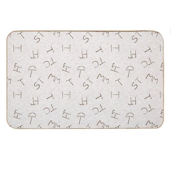 Cattle Brands - Beige Bath Mat