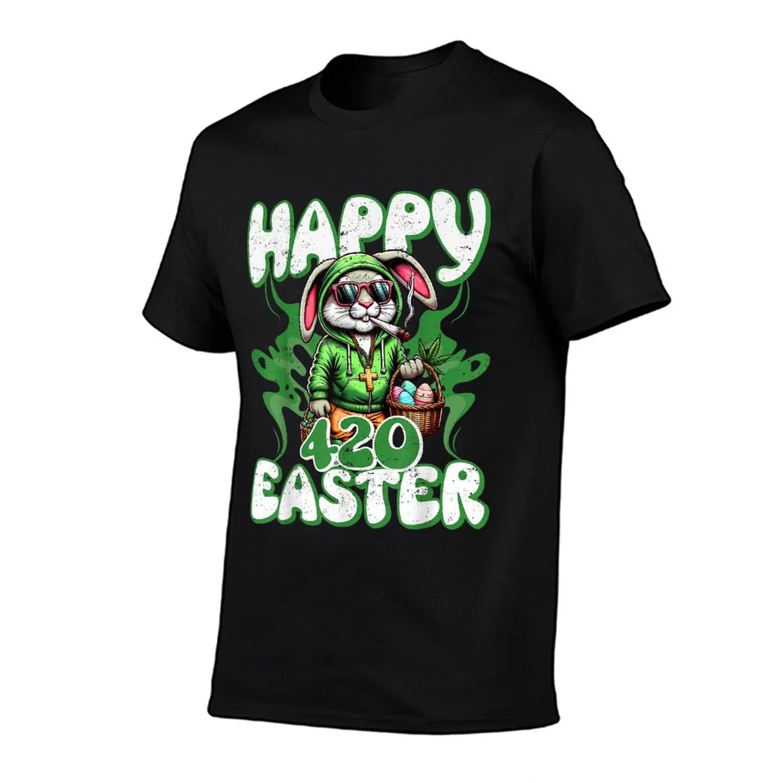 Happy 420 Easter Funny Smoking Easter Bunny Men Women T-Shirt