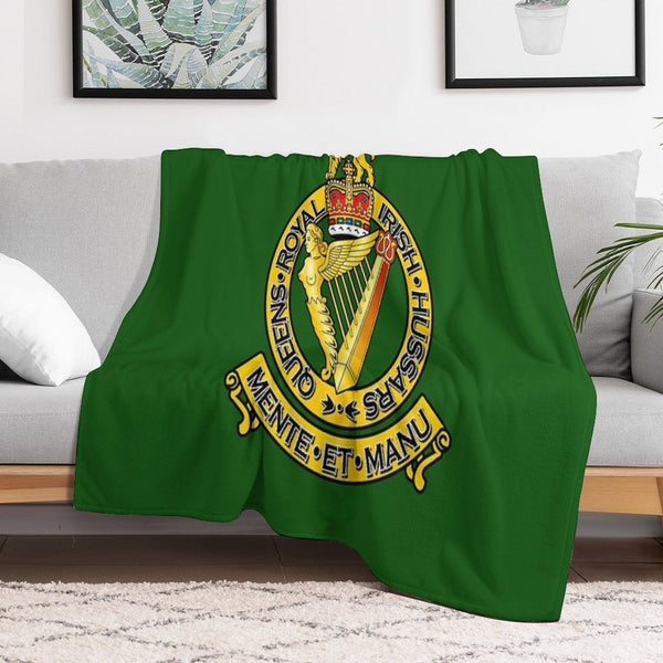 THE QUEEN'S ROYAL IRISH HUSSARS Sustainable Throw Blanket