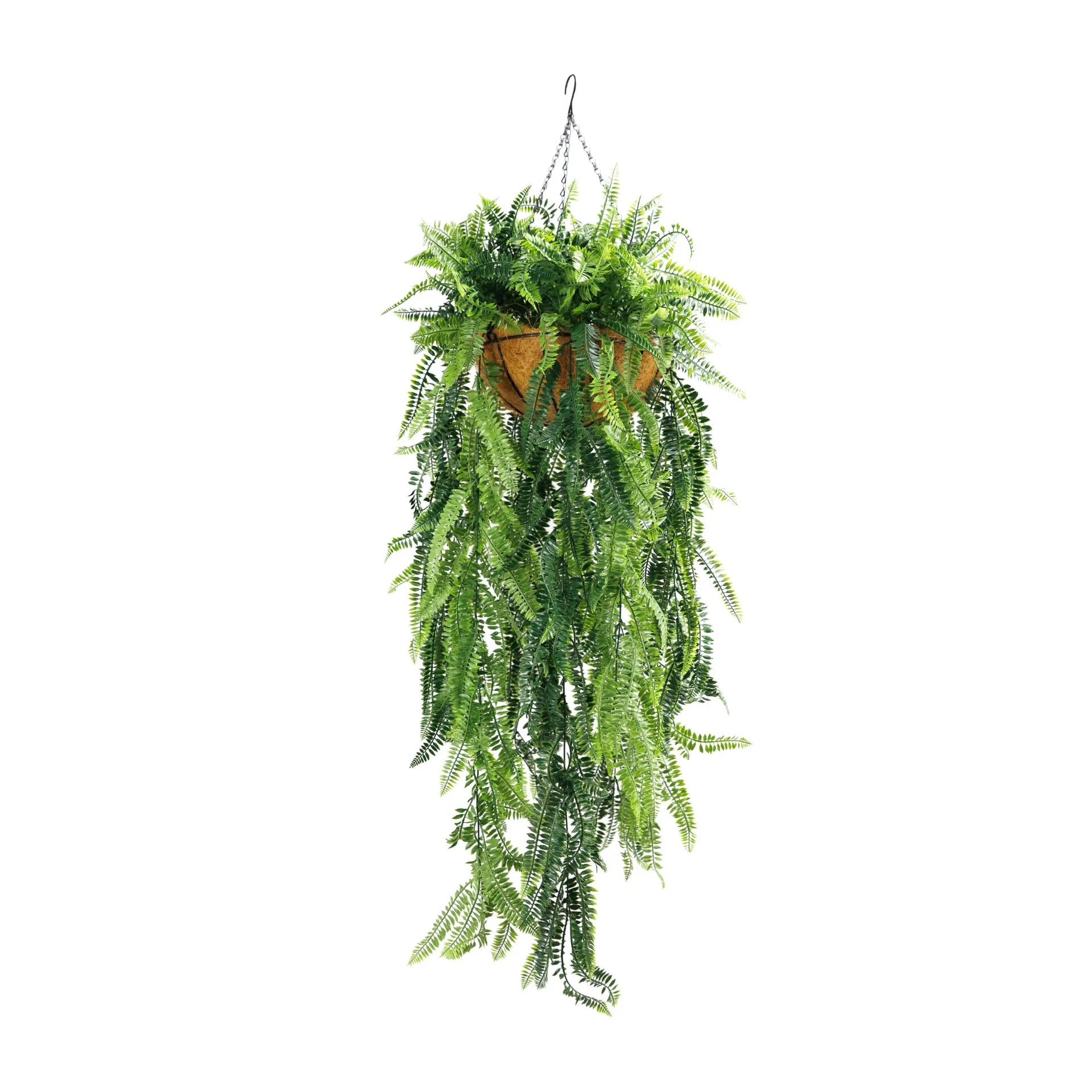 Fern Artificial Hanging Basket 17.7×49.2in – UV Resistant