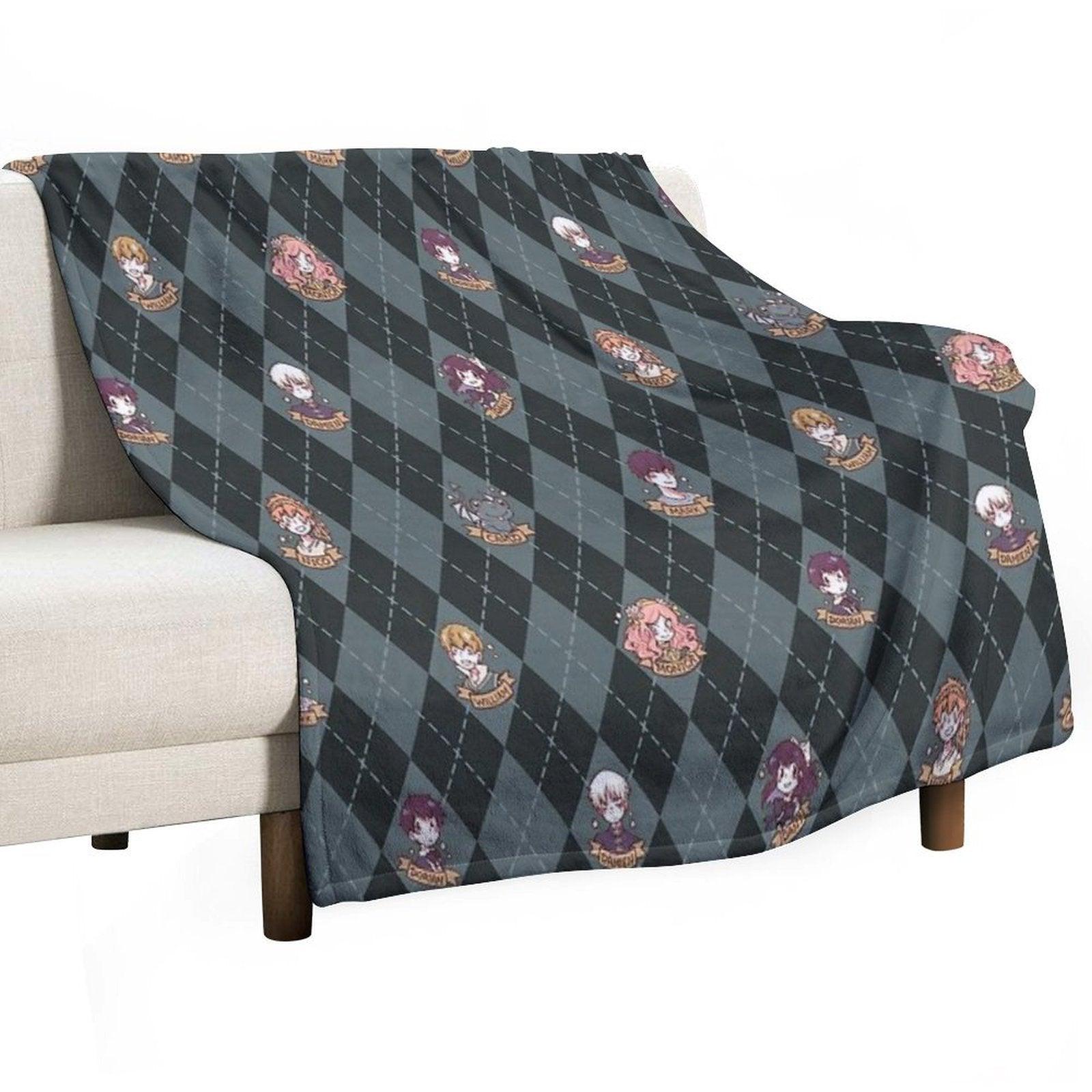 British Hooky (Blue) Throw Blanket