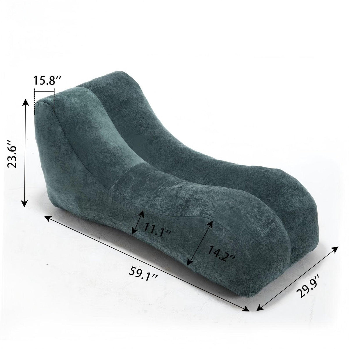 Green Bean Bag Sofa‑Lounger