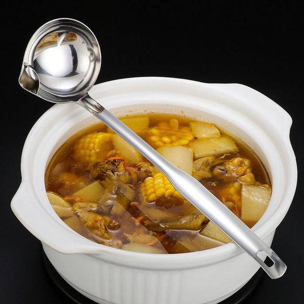 304 stainless steel oil separating spoon oil draining and filtering tool soup spoon
