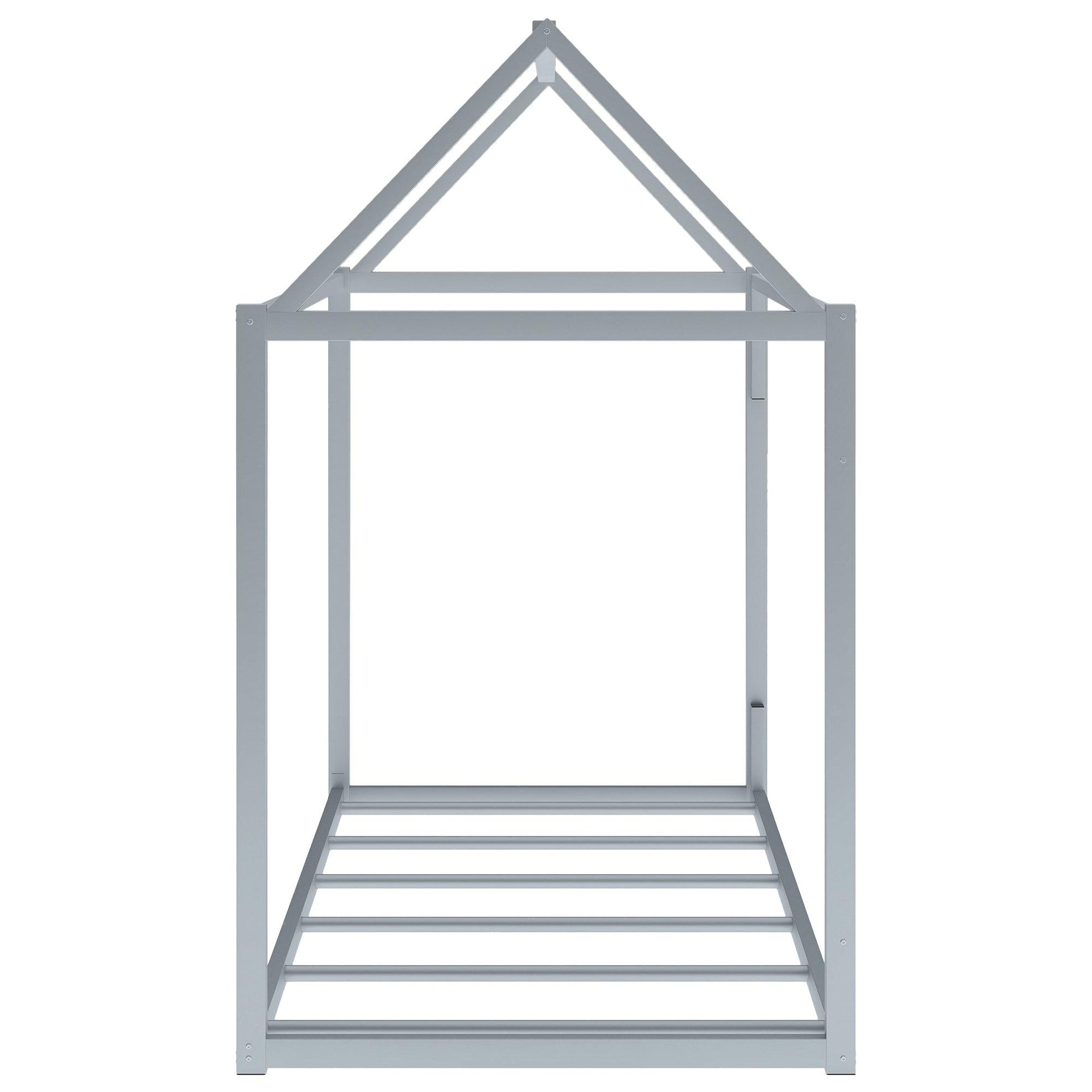 Metal House Shape Platform Bed twin