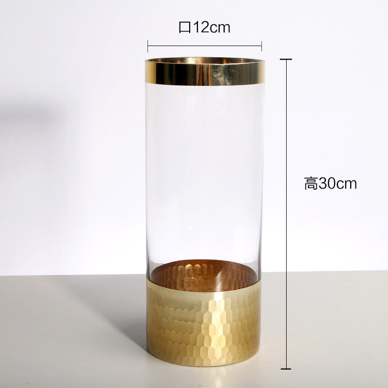 Glass vase modern transparent hydroponic flower vase home decoration ornaments