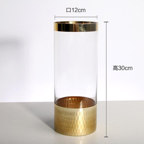 Glass vase modern transparent hydroponic flower vase home decoration ornaments