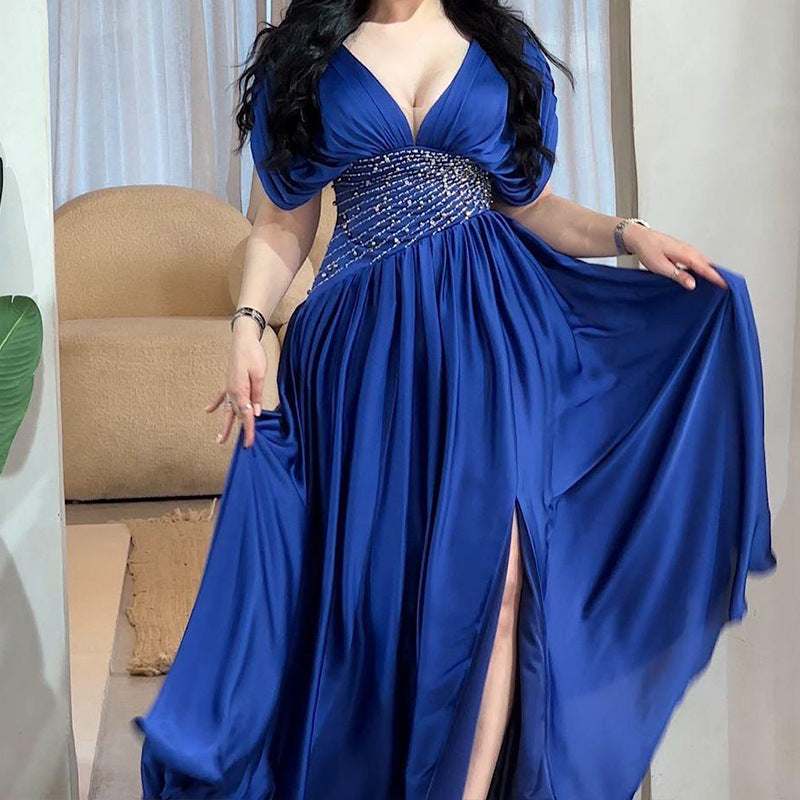 New Style Evening Dress High Slit Sexy Dress