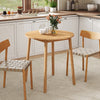 27.5 Inch Round Bamboo Dining Table for 2-4 Person-Natural
