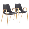 Desi Dining Chair (Set of 2) Black & Gold
