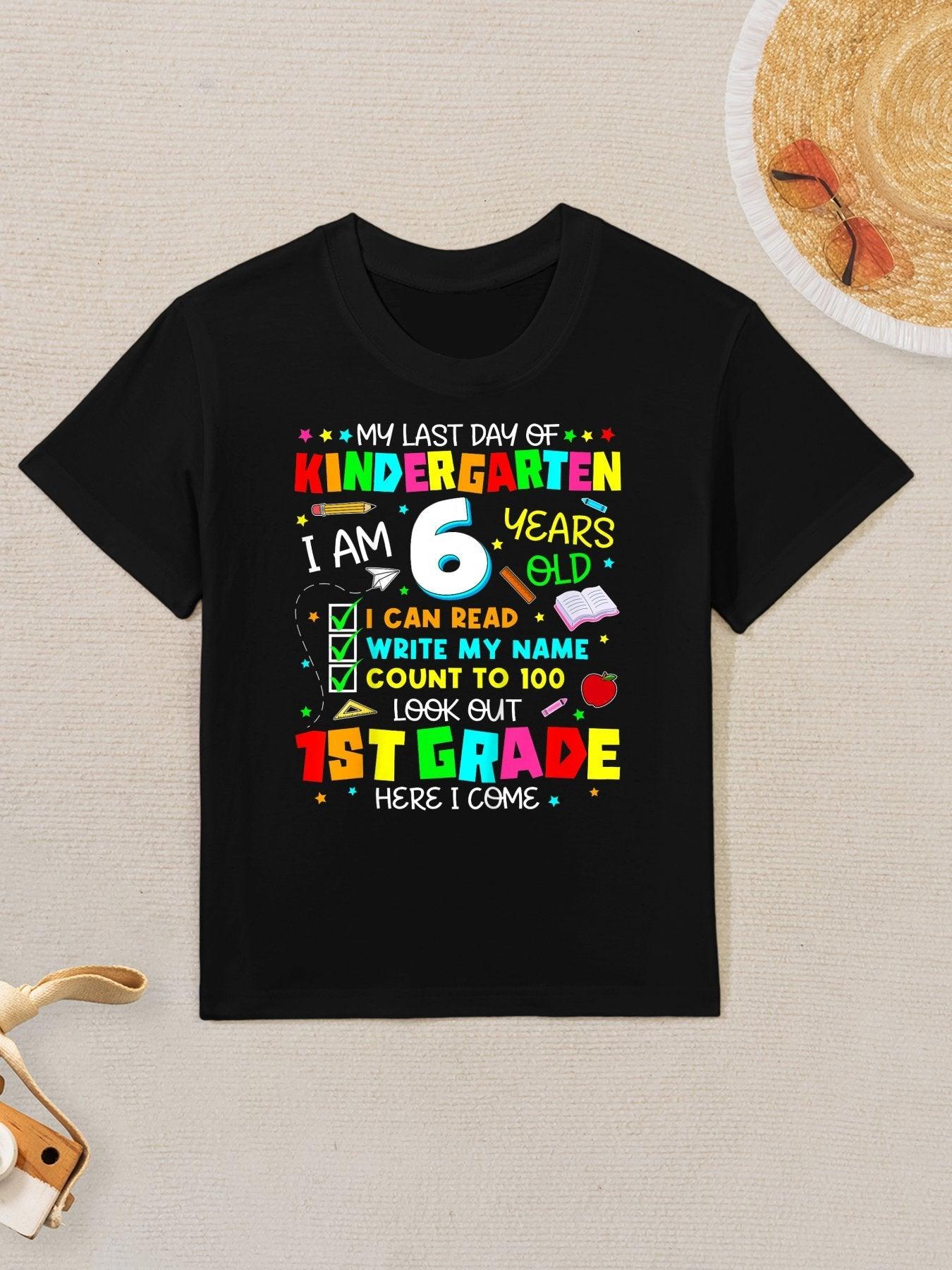 Kids My Last Day Of Kindergarten Graduation Grad Kids Boys Girls Kids T-Shirt