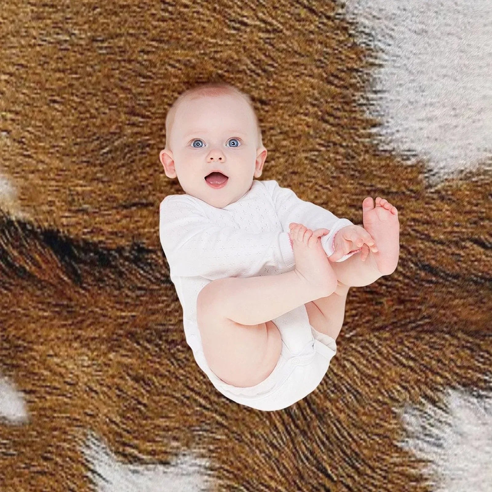 Cow Hide Brown & White Throw Blanket