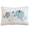 Embroidered Pumpkin Lumbar Throw Pillow – Misty - Light Baby Blue