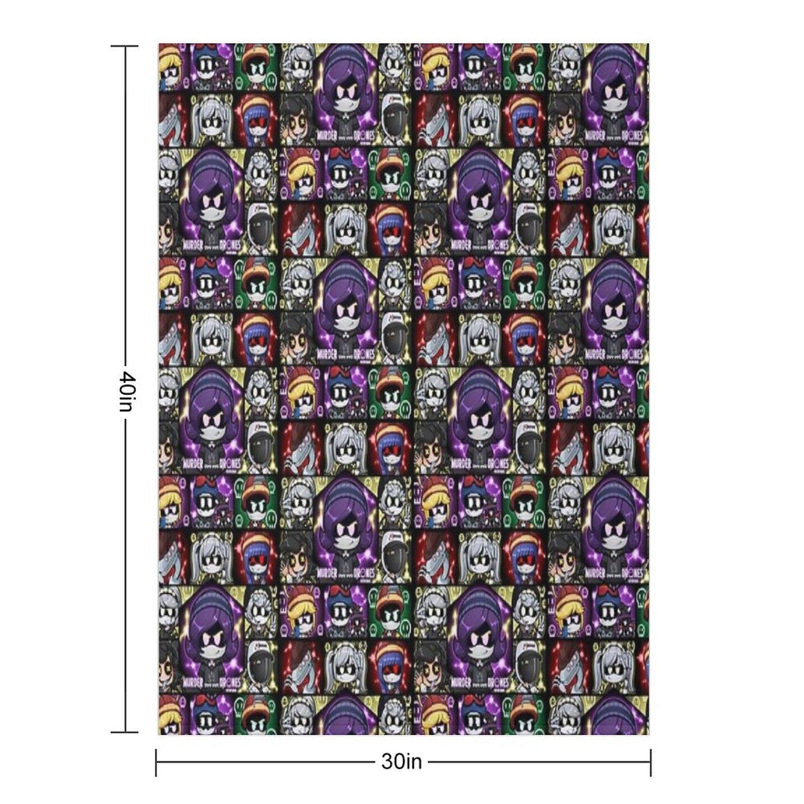 Murder Drones Fanart Chibis Throw Blanket