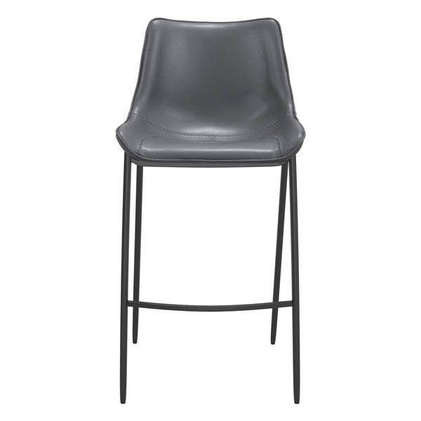 Magnus Barstool (Set of 2) Dark Gray & Black