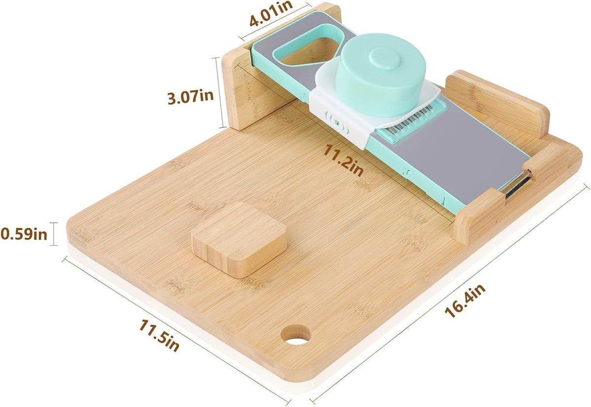 Adaptive One-Handed Bamboo Cutting Board with Spikes & Grater