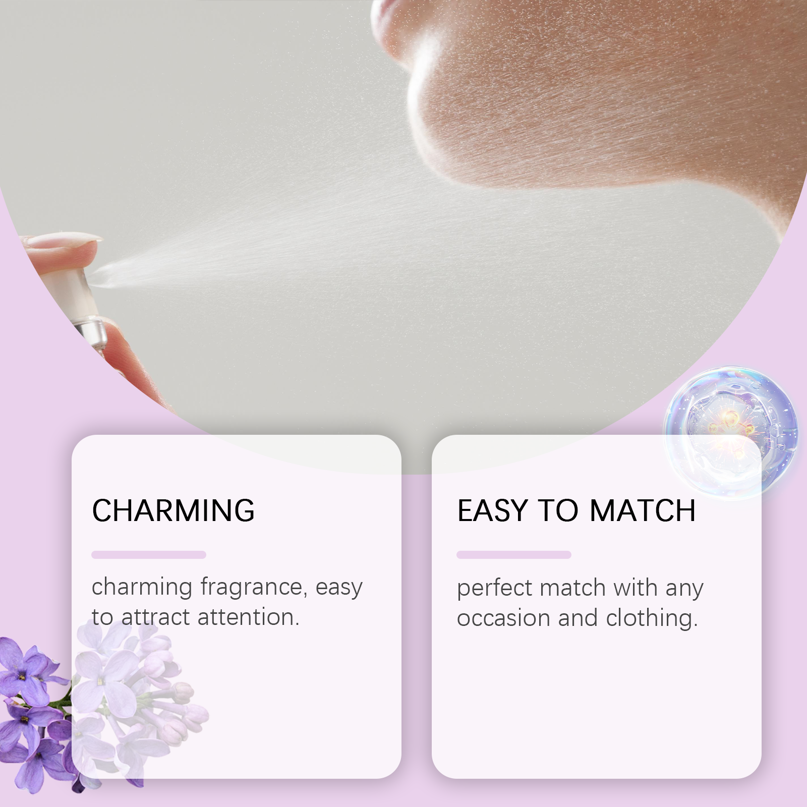 Women's Charm Perfume Lasting Fragrance Fresh Rose Elegant Fragrance Dating Commute Attractive Convenient Perfume