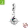Silver Charm Original Romantic Planet DIY Pendant Accessories Personalized Niche Universe s925 Pure Silver Bracelet Beads