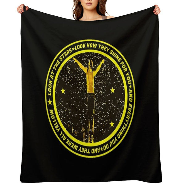 Coldplay Yellow Lyrics Eco-conscious Throw Blanket