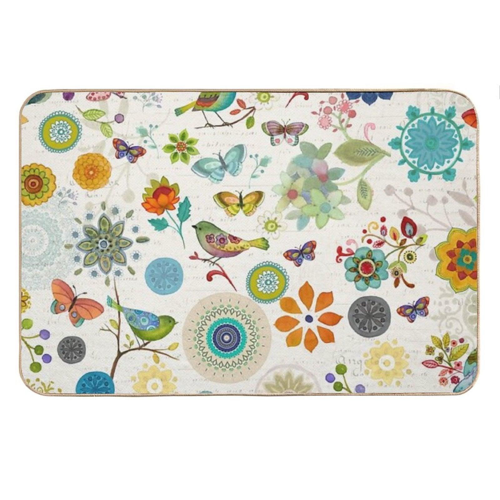 Bo Ho Birds Bath Mat