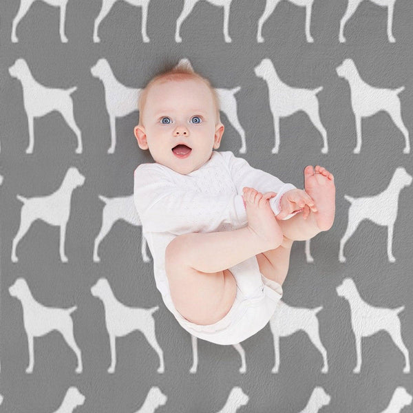 German Shorthaired Pointer Silhouette(s) Throw Blanket