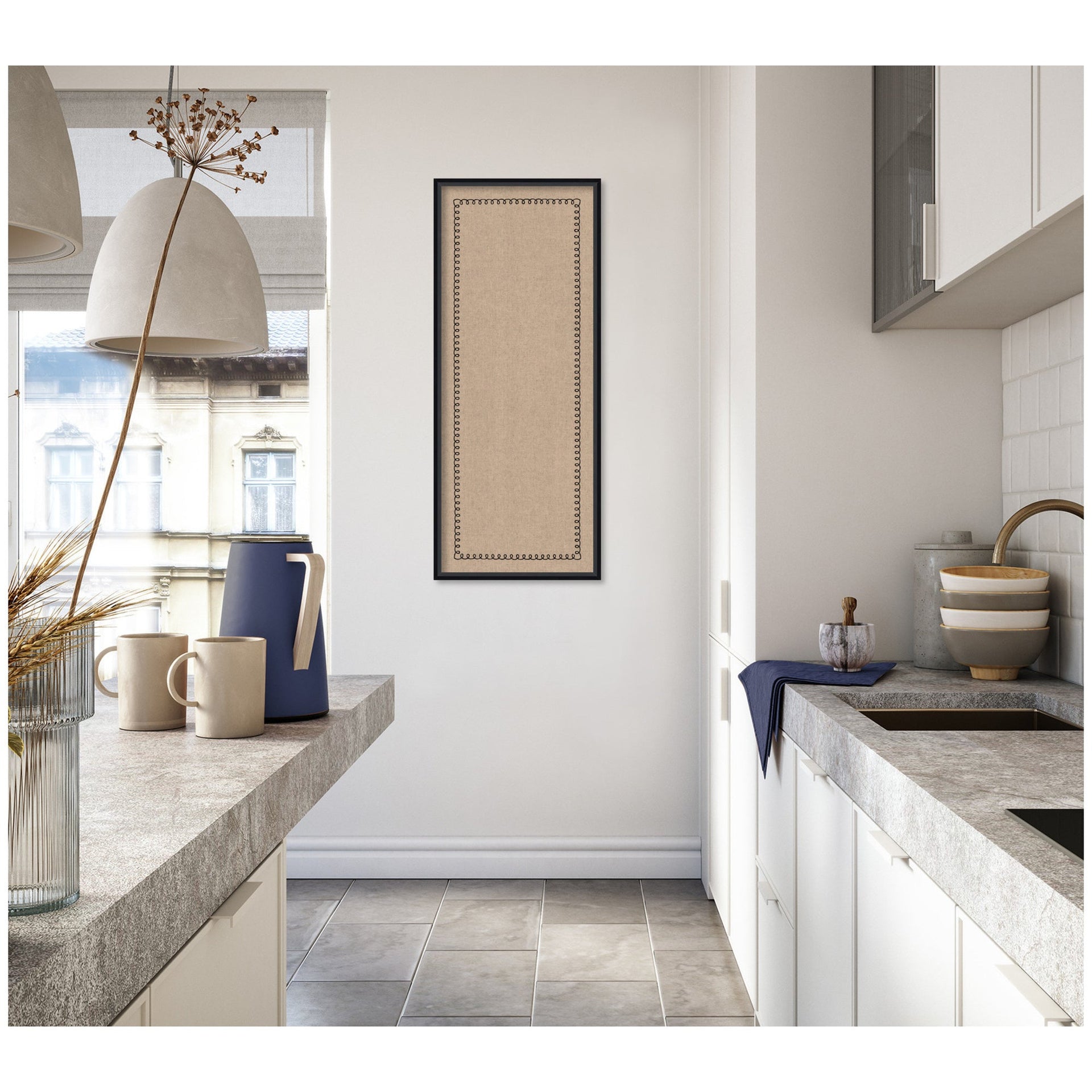 Pinboard Black Scallop Print
