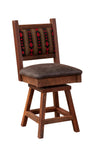 Barnwood Colonial Swivel Barstool