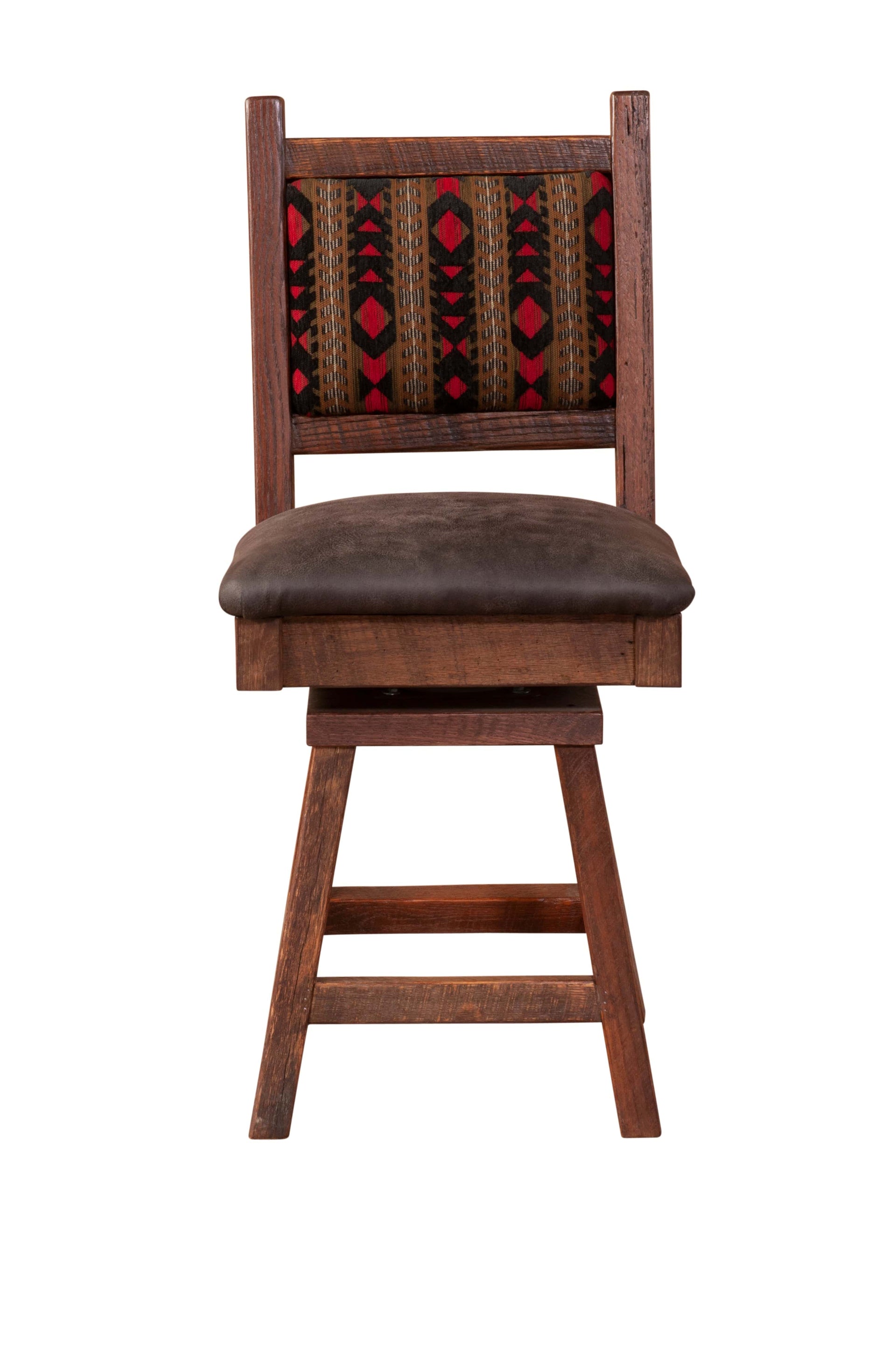Barnwood Colonial Swivel Barstool