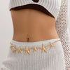 Ocean vacation style starfish waist chain body sexy beach imitation pearl flower body chain