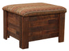 Barnwood Americana Storage Ottoman