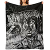Cobija Del Tigre Mexican Blanket Tiger Meme Throw Blanket