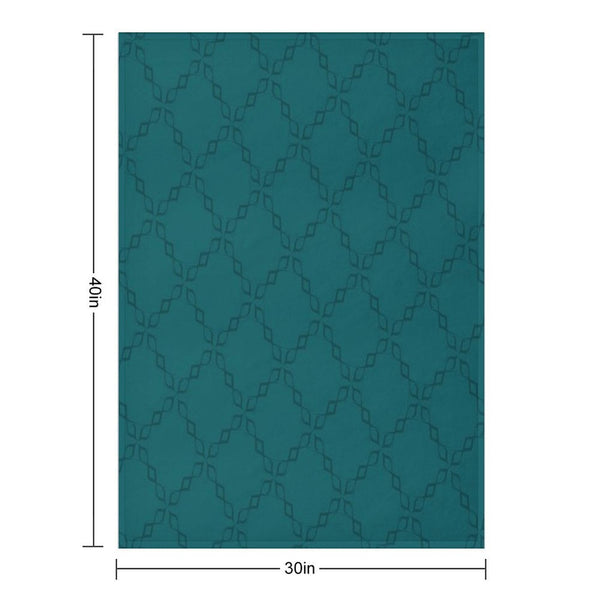 Blue Mixed Green Background Circle Chain All-season Throw Blanket