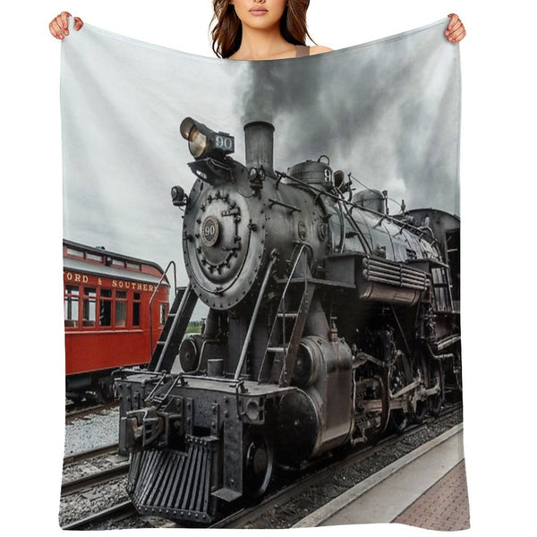 Strasburg Locomotive Anti-pilling Throw Blanket
