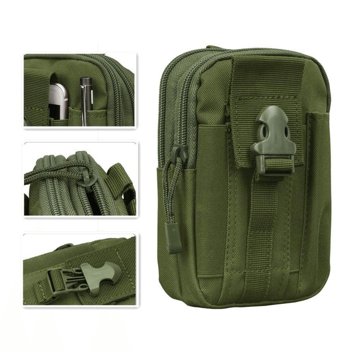 JupiterGear Tactical MOLLE Military Pouch Waist Bag for Hiking, Running and Outdoor Activities