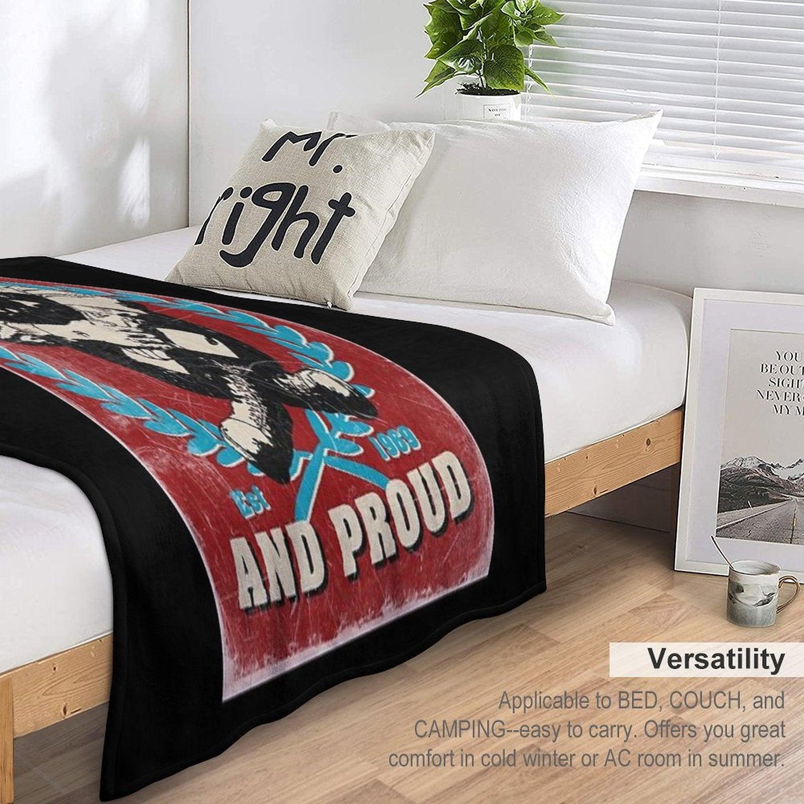 Skinhead And Proud Throw Blanket