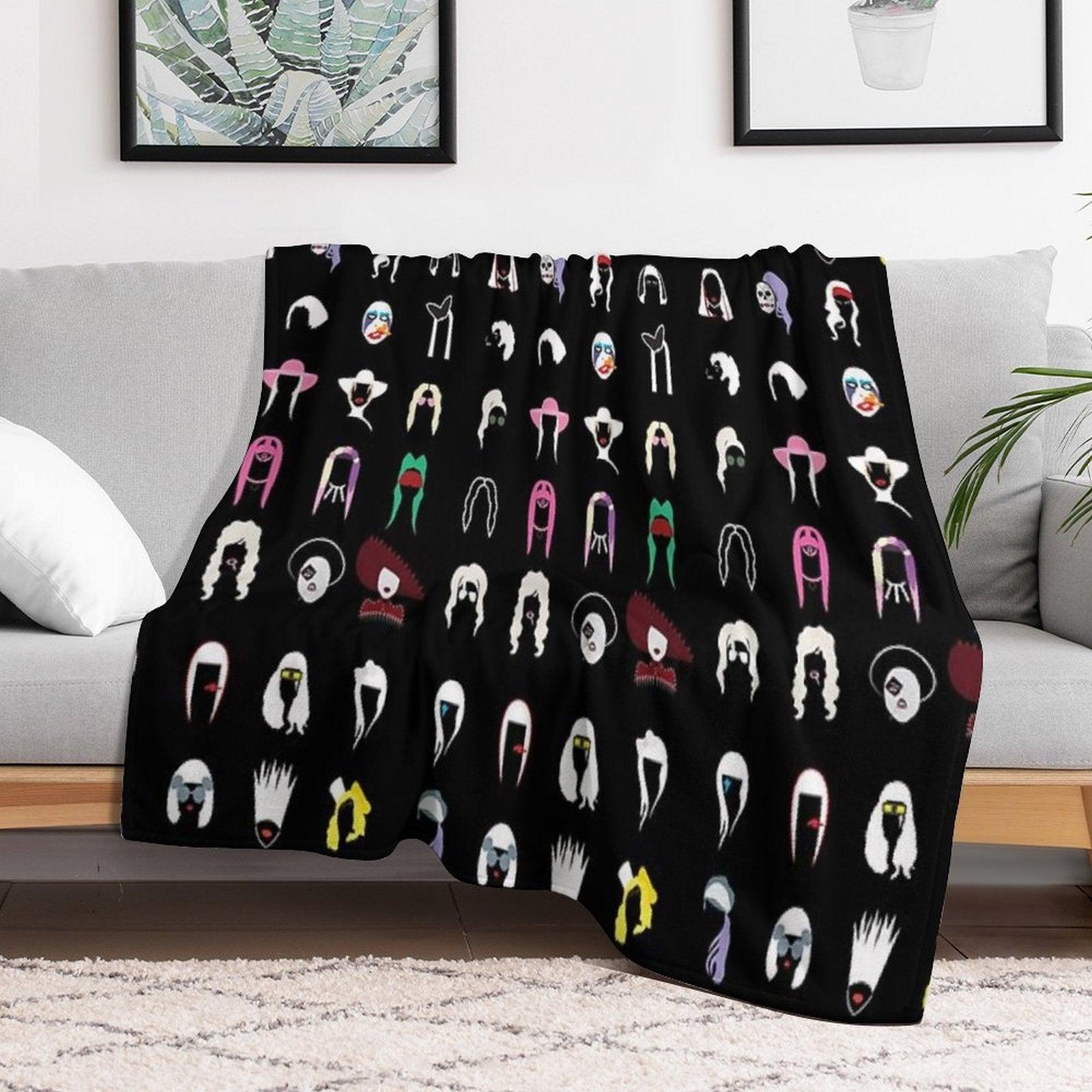 Lady Gaga Portrait Throw Blanket